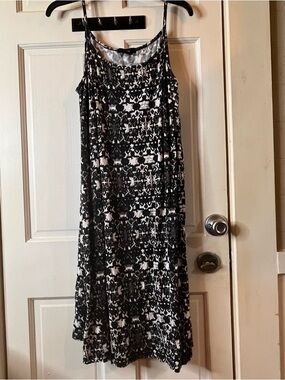 ellos Black and White Printed Maxi Dress